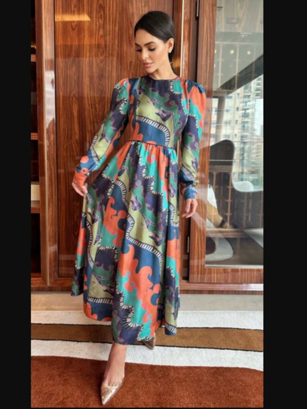 Zimmermann Rhythm Printed Silk-Twill Midi/Maxi Dress Multicolor Size 0